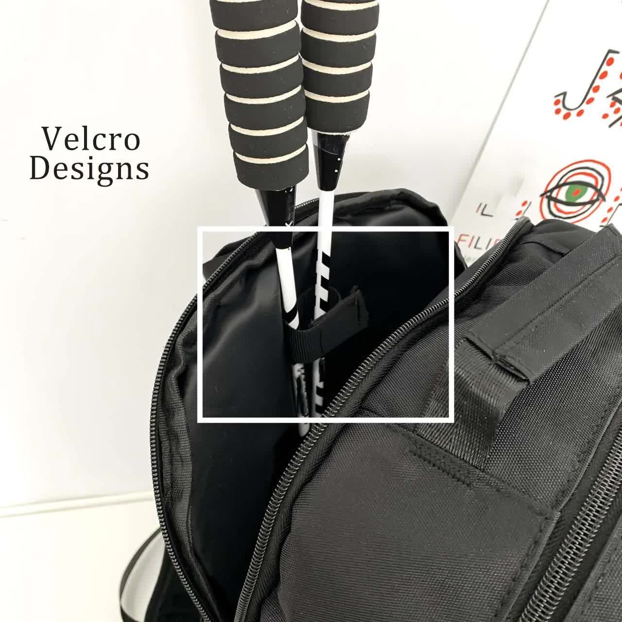 Purple And Black Stylish Sports Backpack with Contrast Pockets - Unisex Gym Bag for Badminton & Tennis