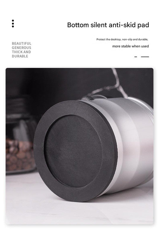 Dark Grey Diamond Professional Aluminum Espresso Tamping Station - Adjustable Portafilter Holder Stand