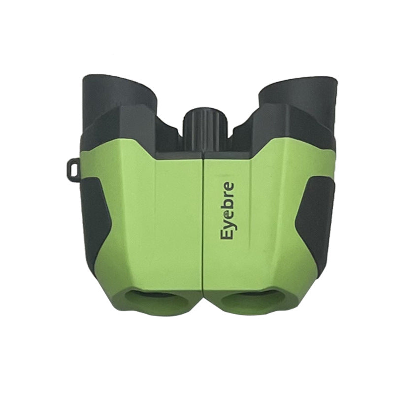 Green (matte finish) 10x22 Kids Binoculars - Multi-Color Compact High-Definition Telescope for Outdoor Adventures & Concerts