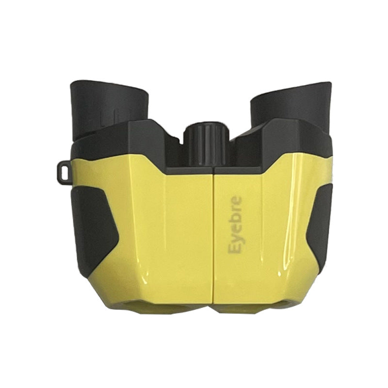 Yellow (Glossy) 10x22 Kids Binoculars - Multi-Color Compact High-Definition Telescope for Outdoor Adventures & Concerts