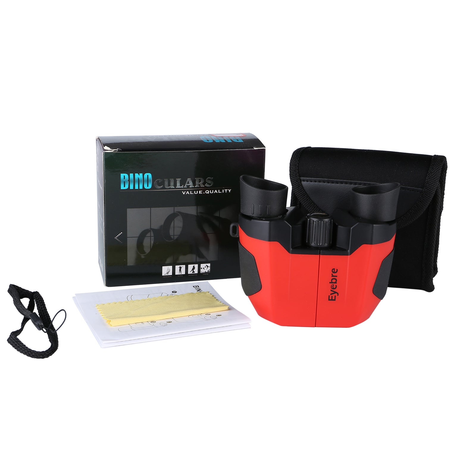 Yellow (Glossy) 10x22 Kids Binoculars - Multi-Color Compact High-Definition Telescope for Outdoor Adventures & Concerts