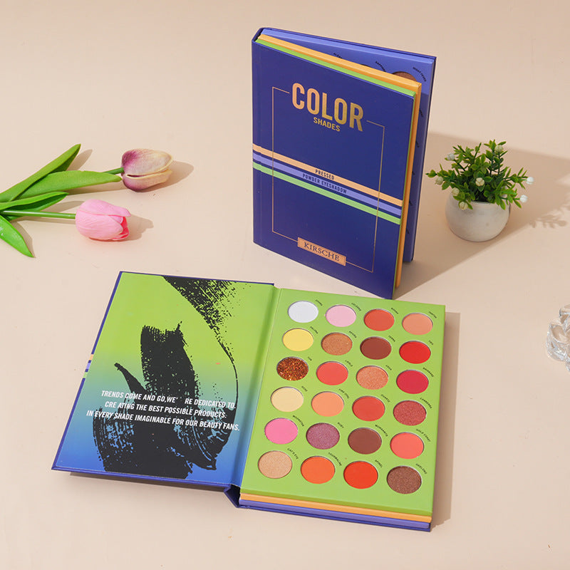 Blue Style 72-Color Eyeshadow Palette Book - Long-Lasting Matte, Shimmer & Wet Powder Makeup
