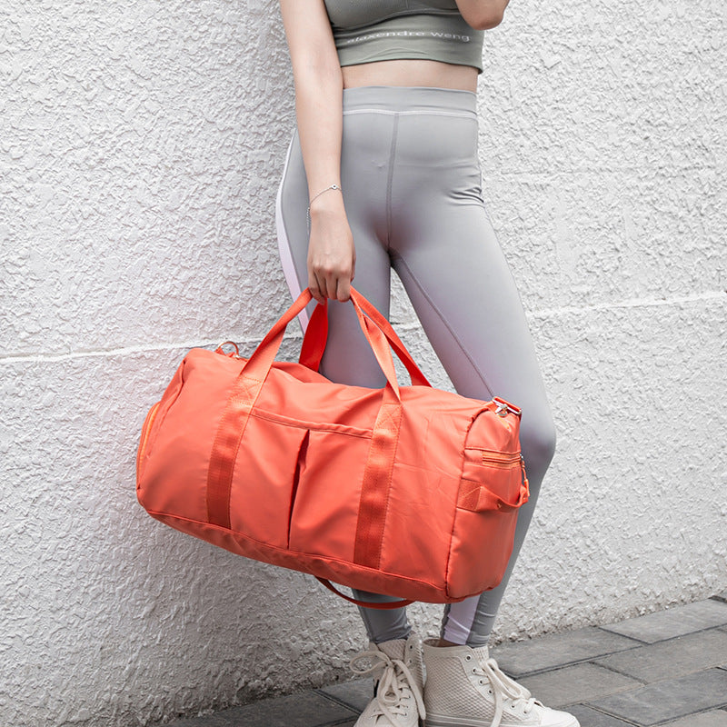 Dark Blue Dry Wet Separation Gym Bag - Women's Large Capacity - Training & Travel