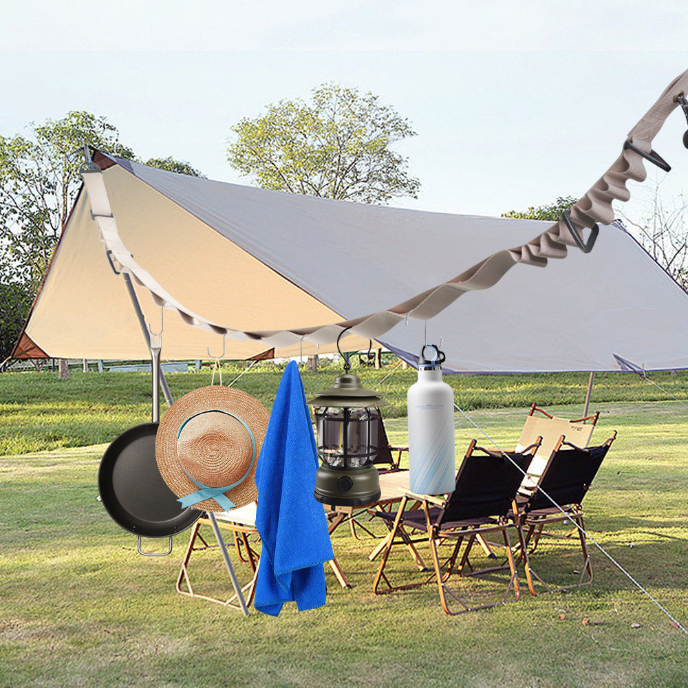 Green 4 PCS Heavy-Duty Outdoor Utility Strap - Multi-Purpose Camping Gear & Bottle Hanging Lanyard