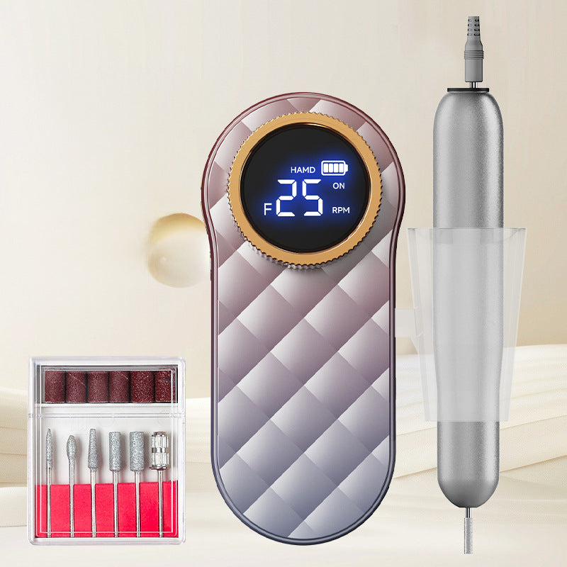 Pink Portable Mini Electric Nail Drill Pen - Manicure Pedicure Polishing & Shaping Tool