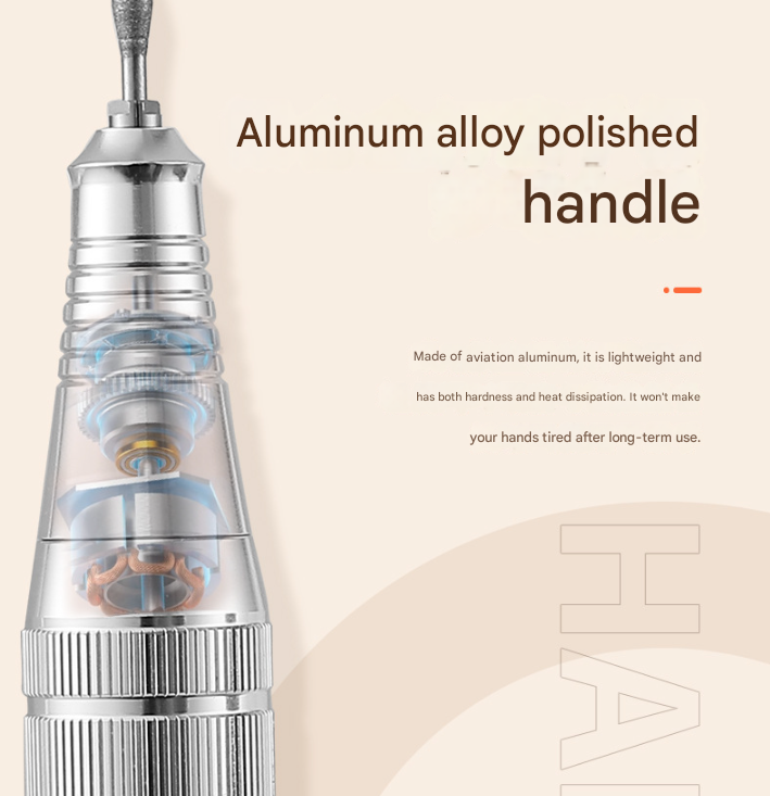 Pink Portable Mini Electric Nail Drill Pen - Manicure Pedicure Polishing & Shaping Tool