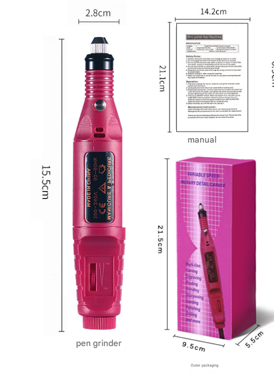 Regular Set With 50*3 Sanding Ring Portable Electric Nail Drill Kit - USB Manicure Pedicure Polishing & Shaping Tool Set