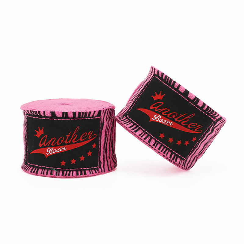 Pink Zebra Pro Grade 5m Boxing Hand Wraps - Printed Elastic Bandages for Training & Combat Sports (1 Pair)
