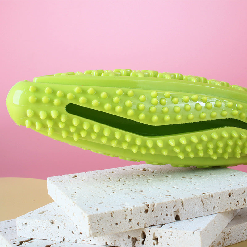 Red Star Long Olive Durable Cotton Rope Dog Toy Set (2-Pack) - Chew, Tug & Treat Dispensing Ball for Dental Health