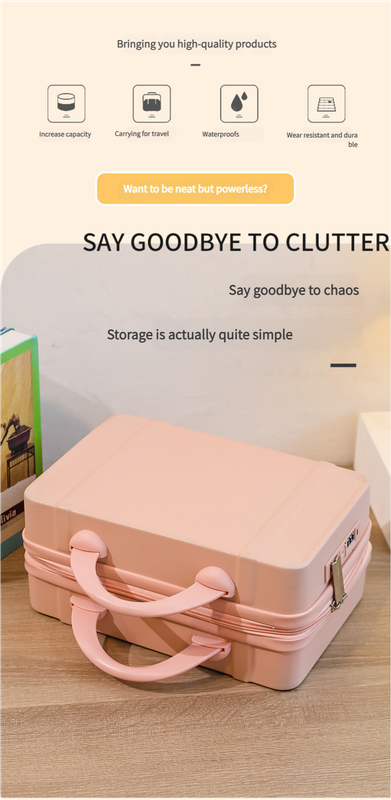 Personalized stylish and lightweight Light yellow mini suitcase for short trips
