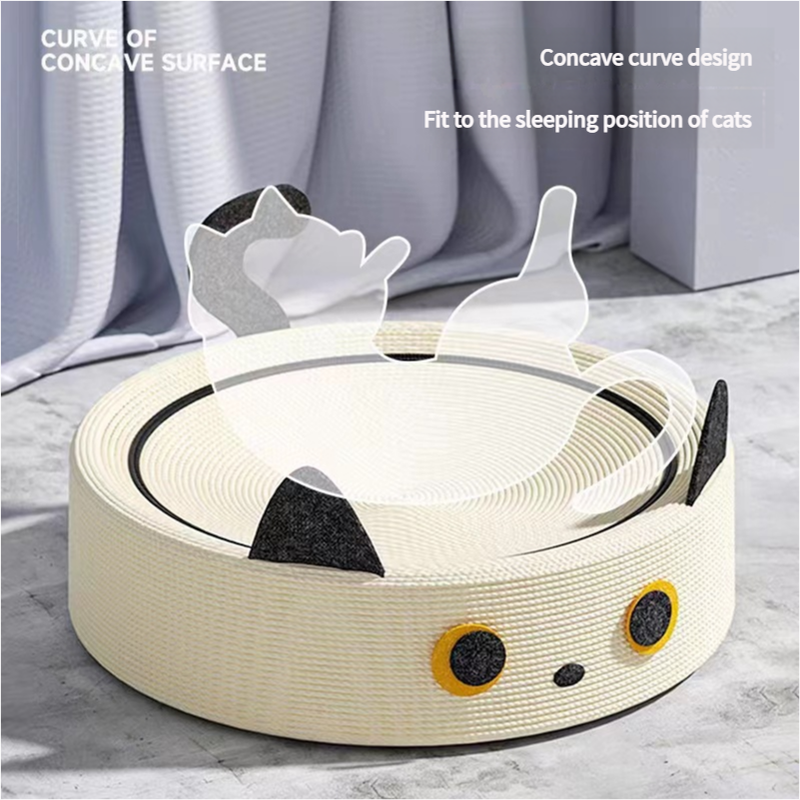 Cute White and Pink Chibi Maruko-chan Cat Scratching Post and Lounger - 41cm Cat Scratch-Proof Basin