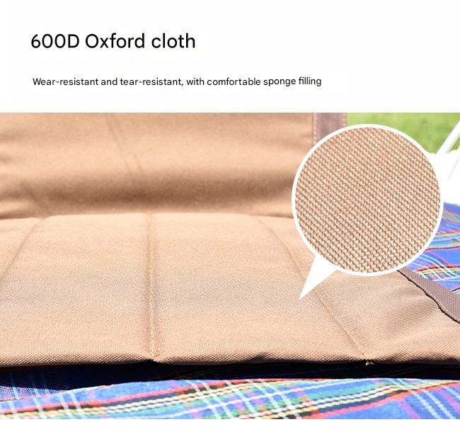 Portable Folding Beach Chair - Reclining Outdoor Seat 68x39.5x40.5cm with Carry Bag in black