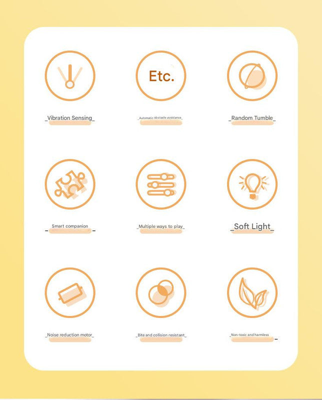 Rechargeable Interactive Cat Toy - Self-Rolling Ball with LED Light,Standard Edition Blue