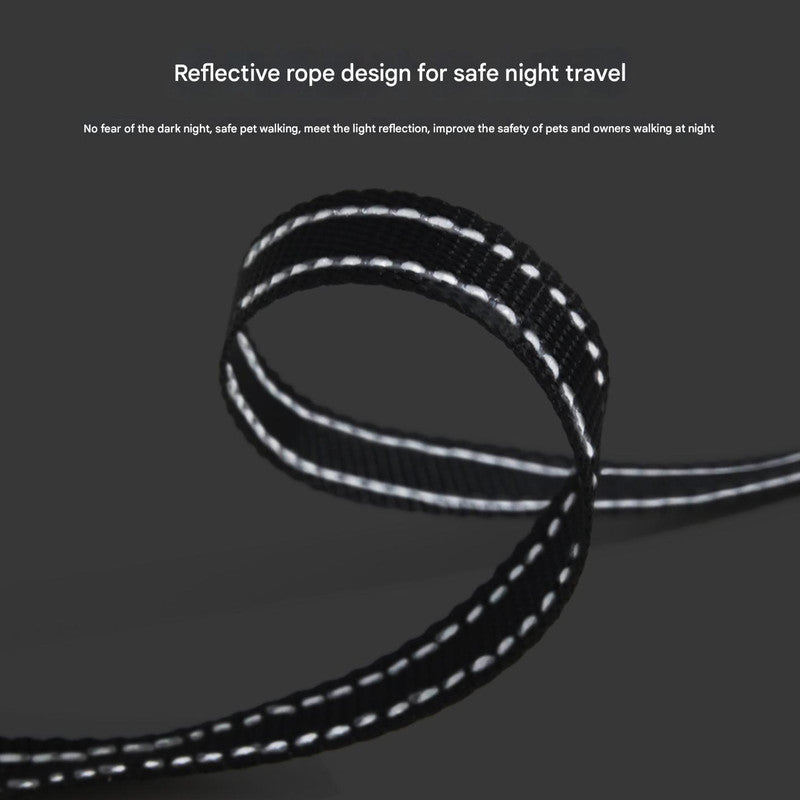 Retractable Dog Leash - Reflective Pet Lead with 3m Extension, One-Button Control(Gray)