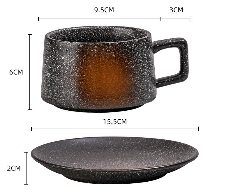 Vintage Ceramic Coffee Cup and Saucer Set - Elegant Afternoon Tea Set(Tea Embroidery)