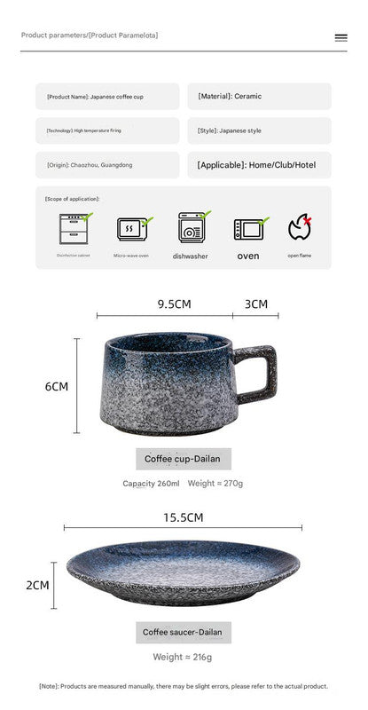 Vintage Ceramic Coffee Cup and Saucer Set - Elegant Afternoon Tea Set(Tea Embroidery)