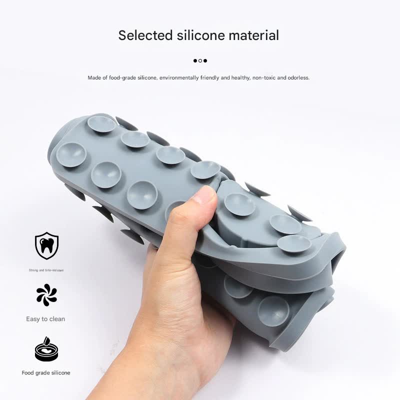 Pet Slow Feeder Lick Mat with Suction Cups - Anti-Anxiety Dog Feeding Mat(Blue)