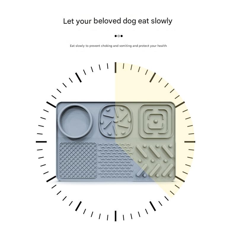 Pet Slow Feeder Lick Mat with Suction Cups - Anti-Anxiety Dog Feeding Mat(Purple)