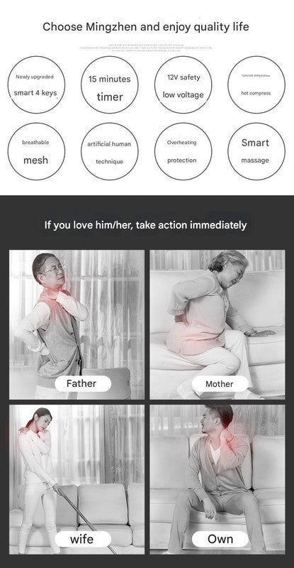 Deep Kneading Shiatsu Neck & Shoulder Massager with Heat - USB Rechargeable Ergonomic Design(Beige)