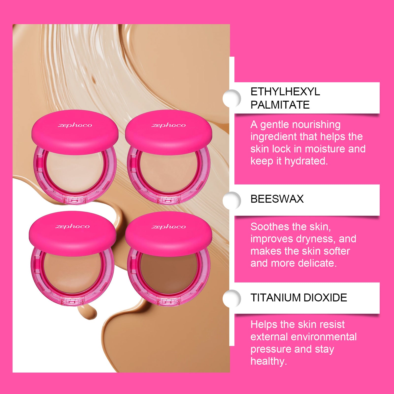 Moisturizing Balm Foundation - Lightweight Texture, Long-Lasting Natural Coverage(Ivory color)
