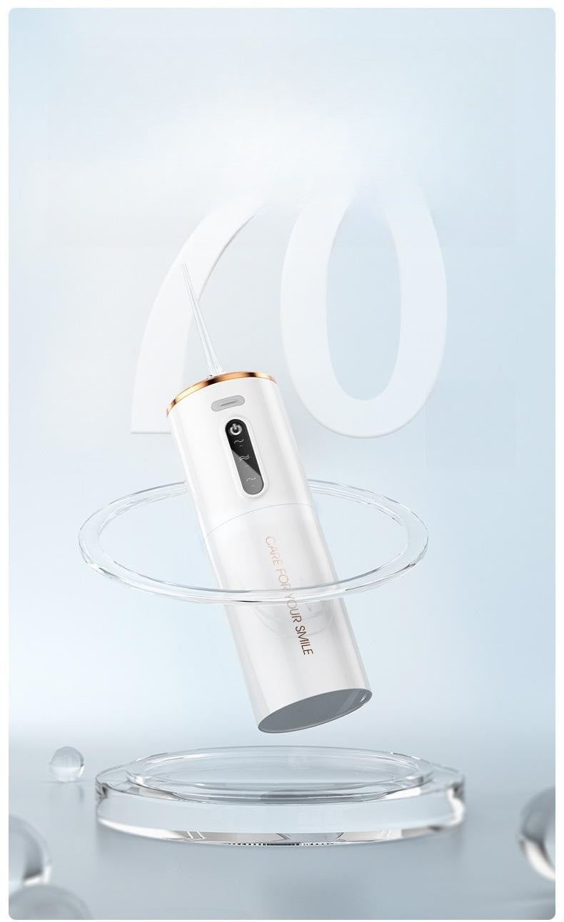 Portable Electric Water Flosser - USB-C Rechargeable, Multiple Modes, Gingival Protection(White)