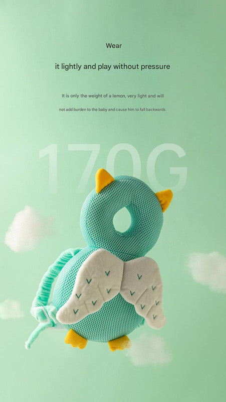 Adorable Baby Head Protector Backpack Cushion - Anti-Fall Toddler Safety Pad with Adjustable Straps(Pink Butterfly)