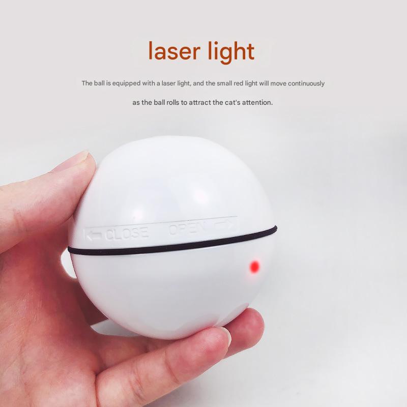 Smart USB Rechargeable Pet Interactive Rolling Ball(White)