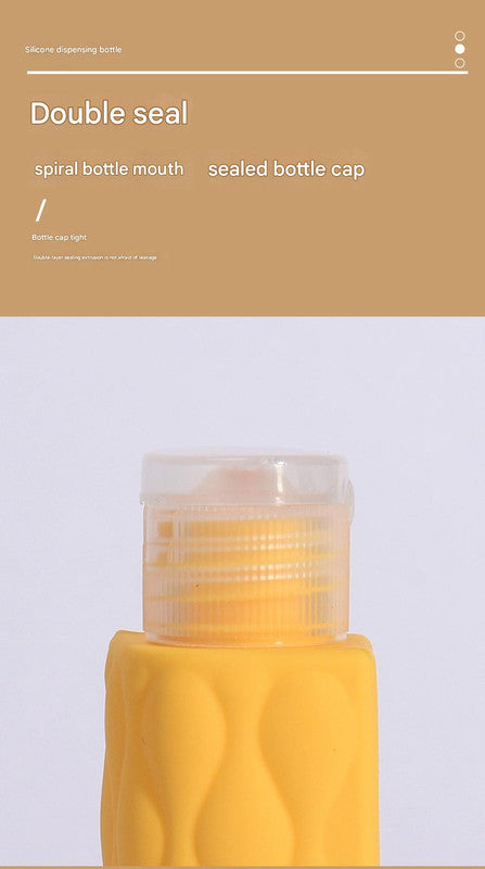 Beige suit Silicone Travel Bottles Set (4 Pack, 60ml) - Leakproof Refillable & Squeezable