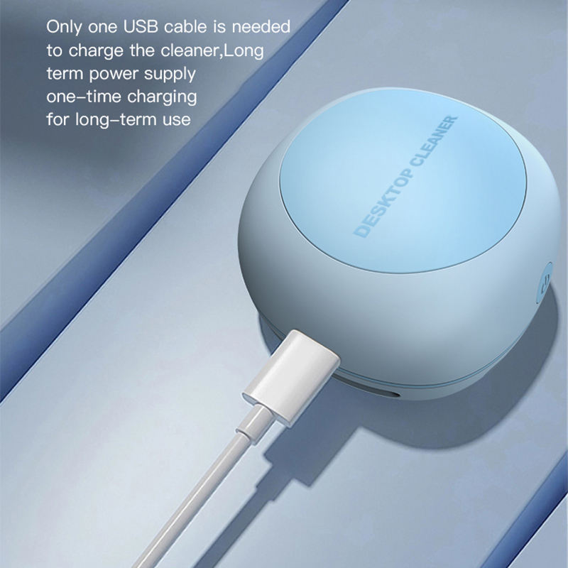 Pink Cordless Tabletop Crumb Sweeper - USB Rechargeable Mini Vacuum for Desk