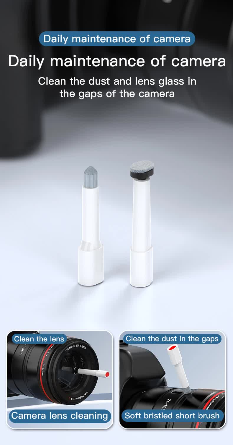 White 22-in-1 Electronics Cleaning Kit - for Keyboards, Airpods, Laptops, Cell Phones, Cameras