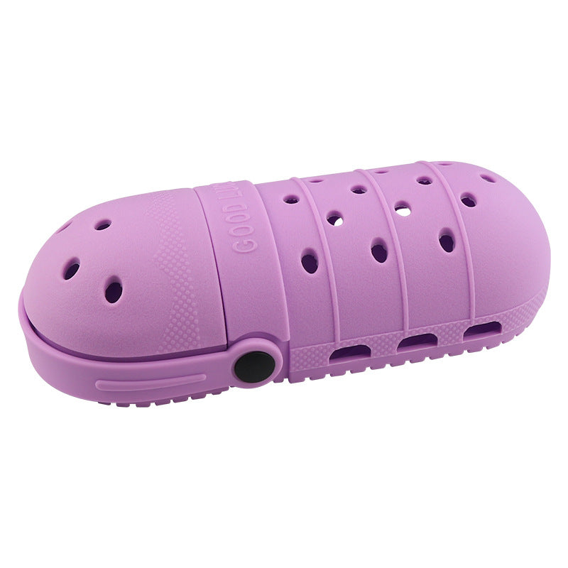 2 - pcs Purple Cute Clog-Shaped Pen Holder for Desk Organization