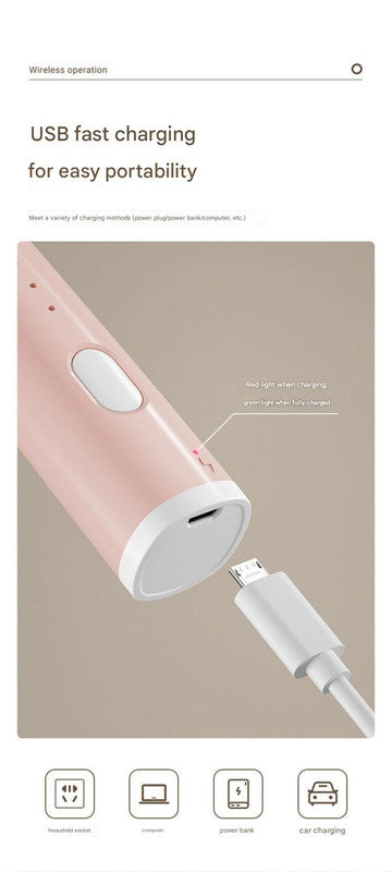 Green Cordless Drink Mixer & Egg Beater with 2 Whisk Heads - USB Powered