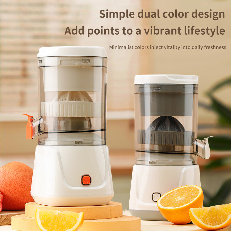White Electric Citrus Juicer Press - Portable, Large Caliber, One-Click Operation(7.4v1600mAh battery)