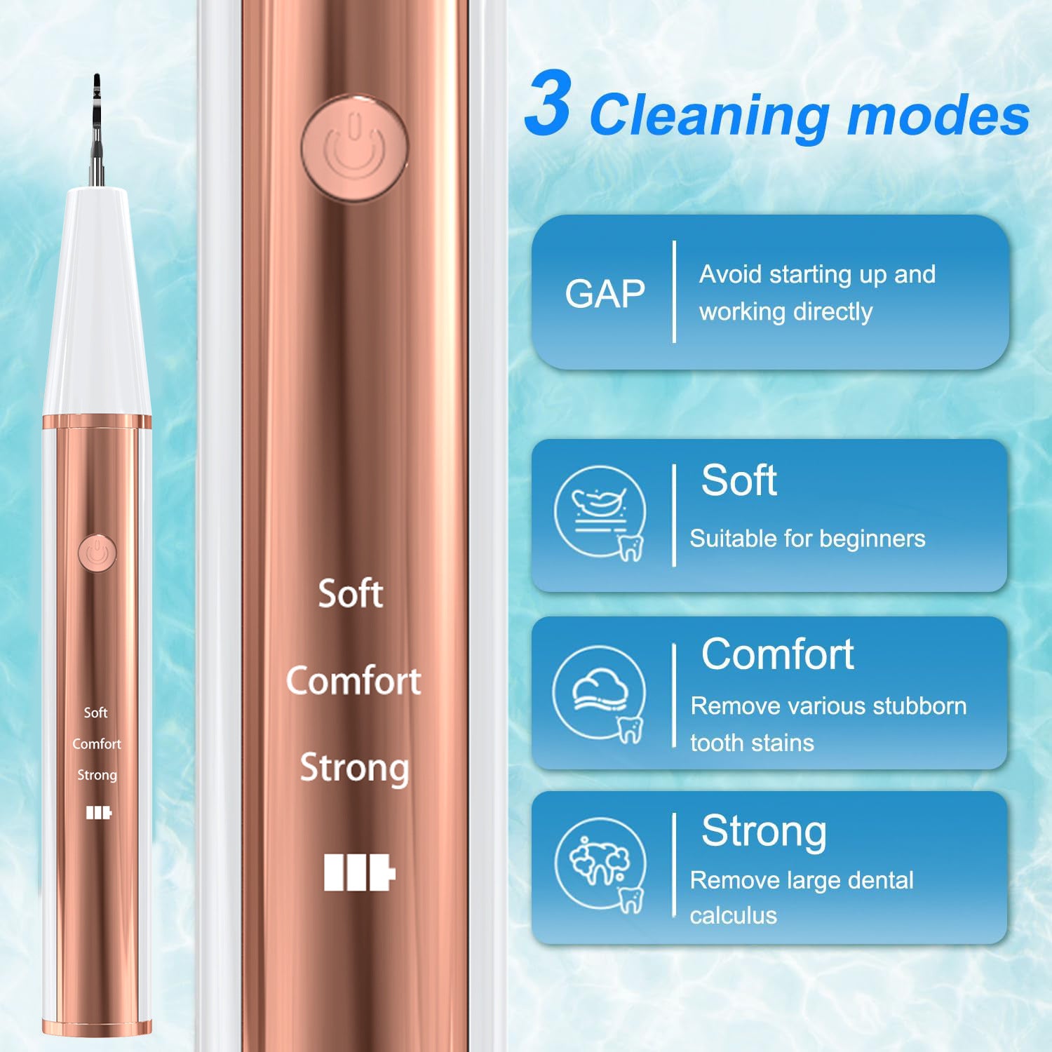 Ultrasonic Dental Scaler Kit - Home Use Teeth Cleaner & Tartar Remover