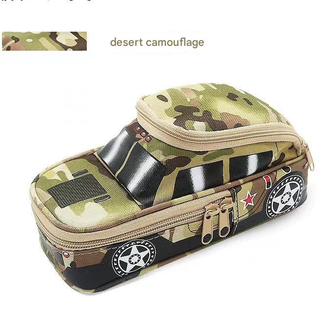 Three-piece camouflage pencil case - school supplies for students
