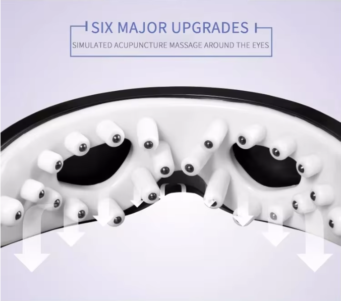 Black Touch-Control Rechargeable Heated Eye Massager for Daily Use