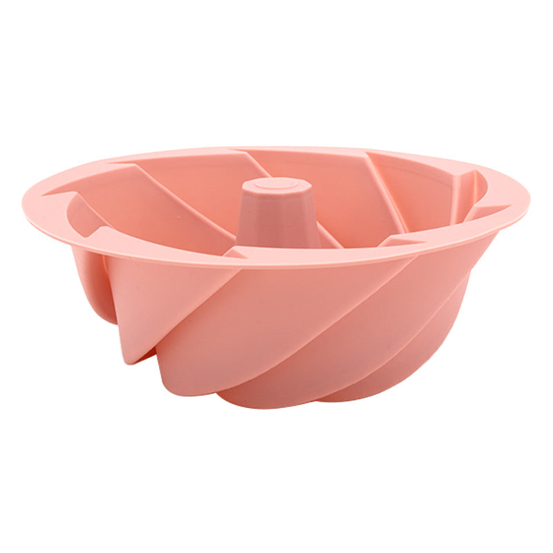 Pink Non-Stick Silicone Cyclone Cake Pan Set (10 Molds) - Perfect for Desserts