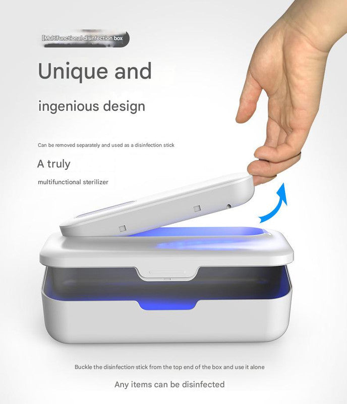 Pink 2-in-1 UV Sterilizer Box & Detachable Wand - For Phone, Jewelry, Masks