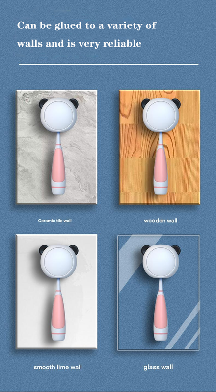Cute UV Toothbrush Sanitizer Holder - Wall Mounted, Portable for Travel (Black ears bear)