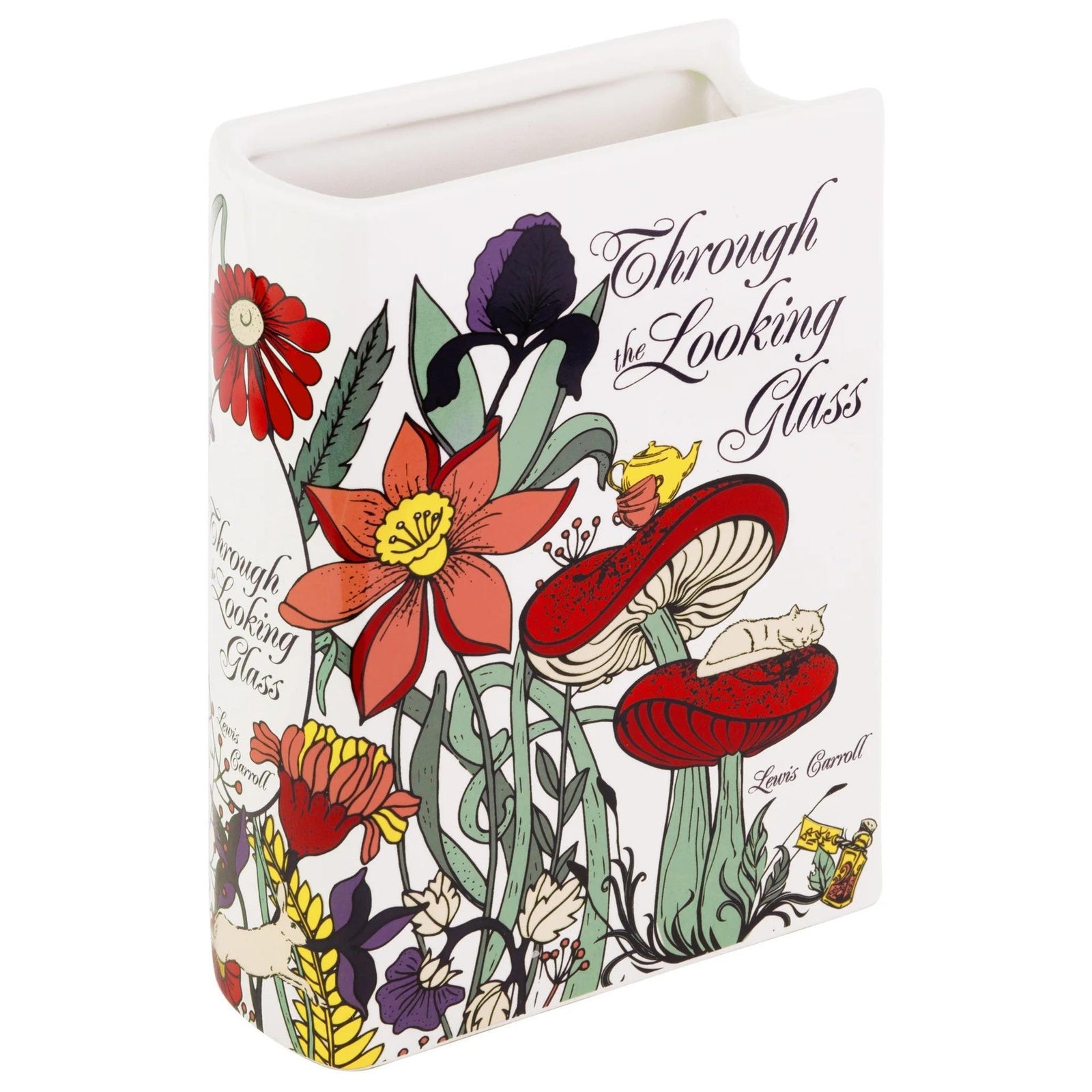 Literary Book Vase - Creative Ceramic Planter & Desk Organizer(Type A - 21x13x7cm)