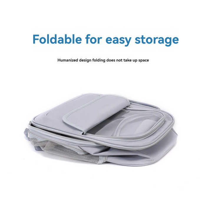 Grey Spacious Pet Carrier Backpack with Clear Window - Comfortable Travel Bag for Cats & Small Dogs