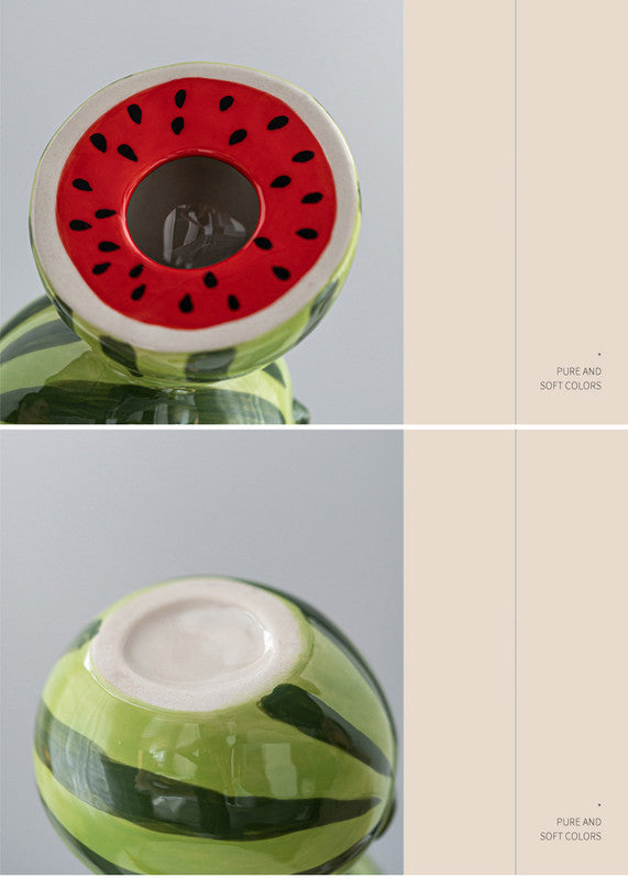 Yellow Zesty Stacked Lemon Ceramic Vase - Cheerful Nordic Tabletop Decor