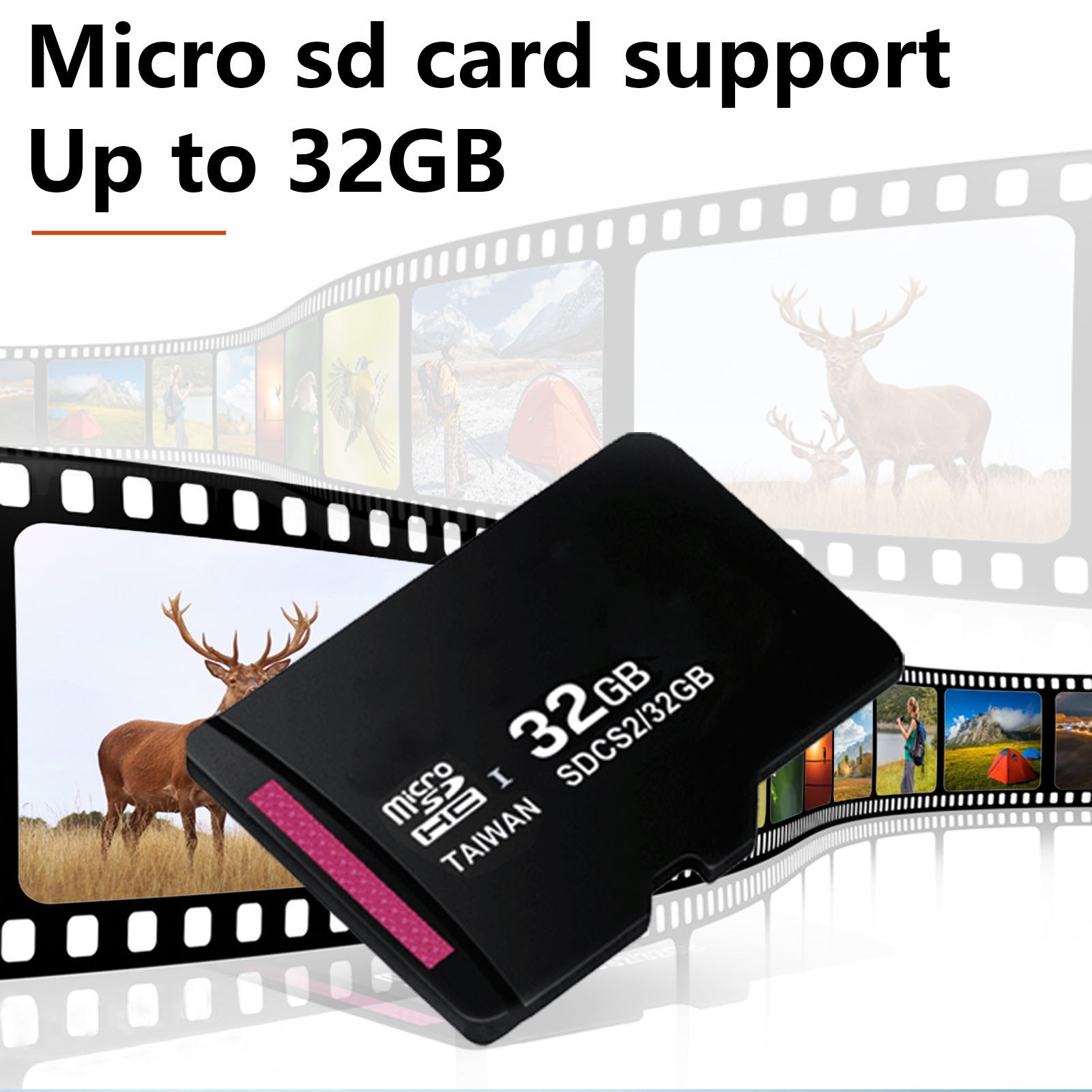 Black HD Digital Camera Binoculars 8X Zoom - Record Video & Photos with LCD Screen, Starlight Night Vision for Outdoors