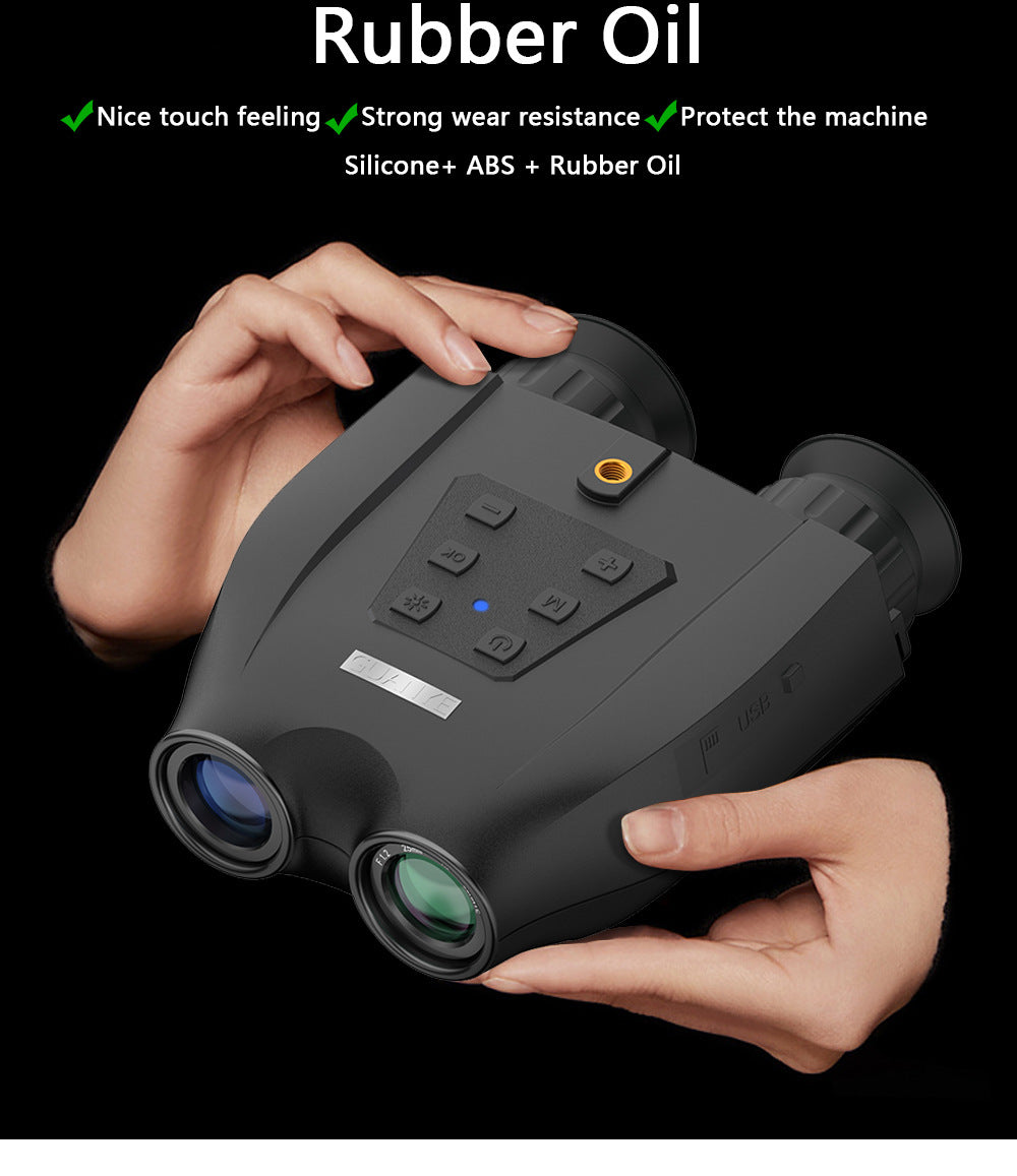 Green Professional HD Digital Night Vision Binoculars - 6X Optical Zoom, IR Illumination, Record 2.5K Video & 48MP Photos