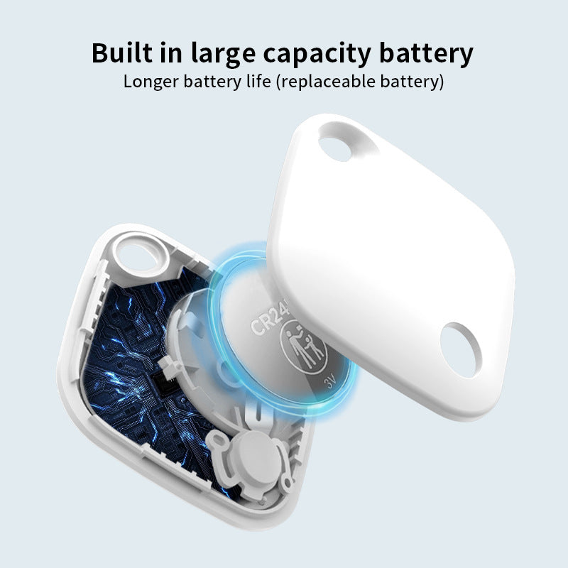 Black Smart Item Locator Tag for Android - Google Find My Device Compatible, Anti-Lost Tracker