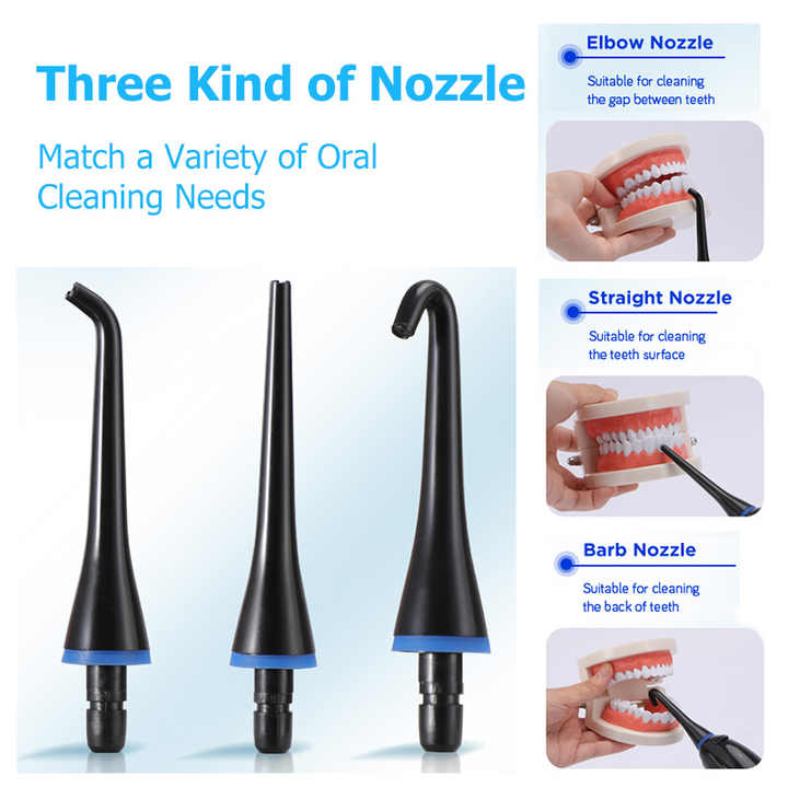 White Advanced Portable Water Flosser - Rechargeable Oral Irrigator, IPX7 Waterproof, 4 Cleaning Modes for Deep Dental Care