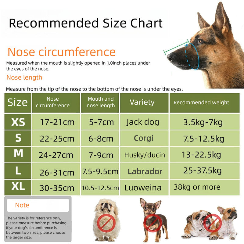 2 Pcs Size M Grey Breathable Mesh Dog Muzzle - Anti-Barking, Biting & Chewing - Adjustable & Comfortable Nylon Muzzle for Dogs