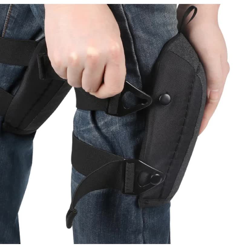 1 Pair Black Professional Hard Shell Knee Pads - Heavy Duty Protection for Work, Construction, Gardening & Outdoor Sports