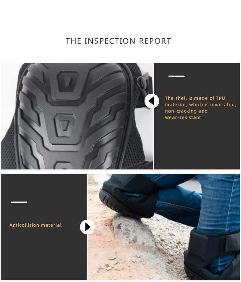 1 Pair Black Professional Hard Shell Knee Pads - Heavy Duty Protection for Work, Construction, Gardening & Outdoor Sports
