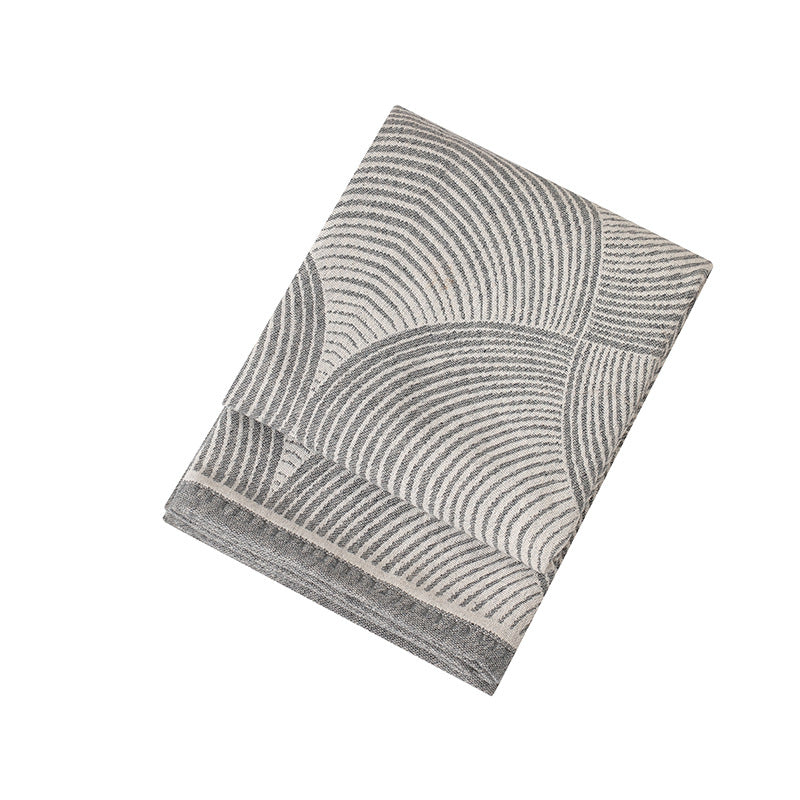 Grey Luxurious Paisley Jacquard Throw Blanket - Soft Wool Blend with Tassels, 120x150cm, Lightweight Sofa & Nap Blanket